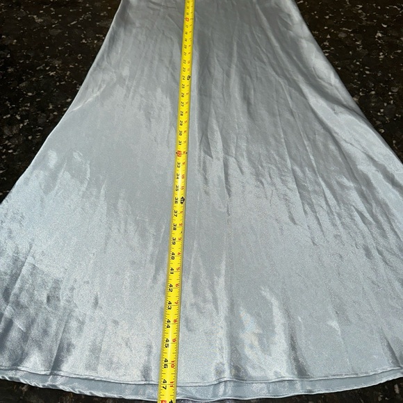 Morgan Taylor Intimates Women's Satin Nightgown SM Clay Blue Green Misty Color - Picture 7 of 11